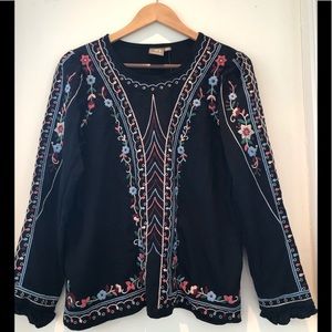 Anthropologie Embroidered Top . NWT
